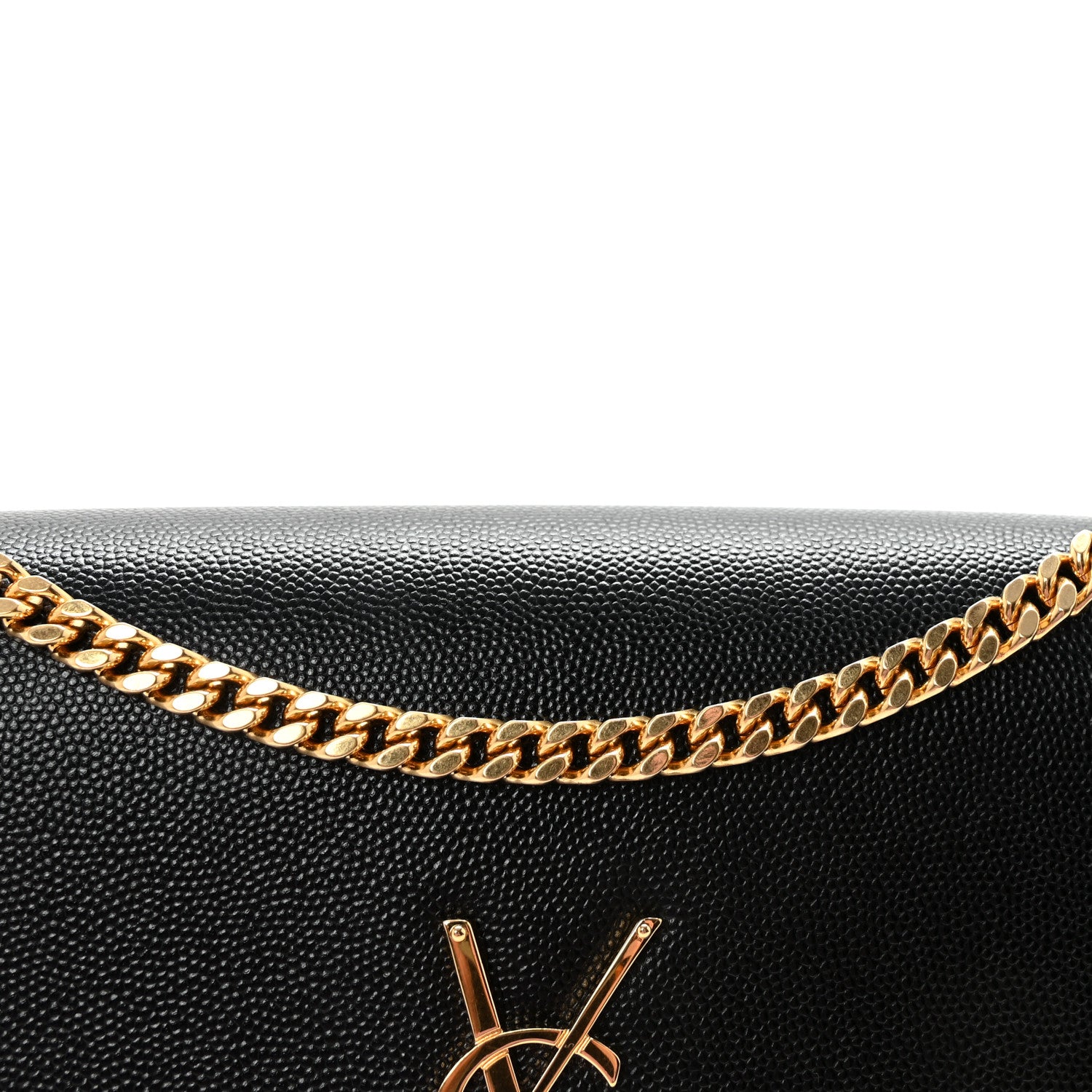Saint Laurent Grain De Poudre Medium Classic Monogram Kate Satchel Black 7 of 9