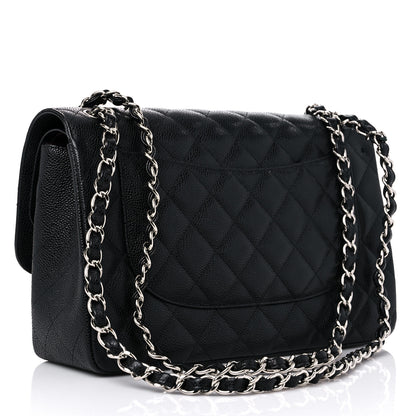 Chanel Caviar Quilted Jumbo Double Flap Black 3 of 10