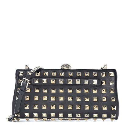 Valentino Garavani Lambskin Rockstud All Over Clutch Black 1 of 11