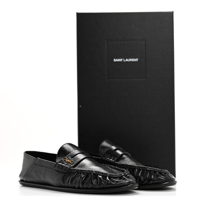 Saint Laurent Calfskin Le Loafer Foldable Mens Penny Slippers 40 Black 10 of 10