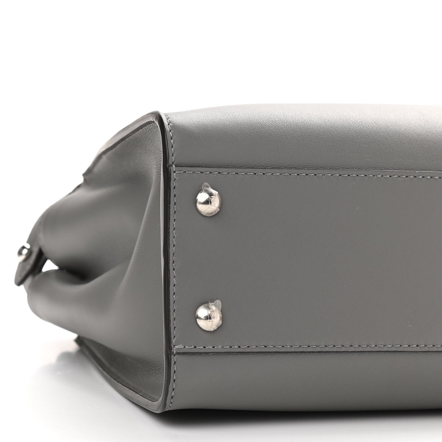 Fendi Calfskin Nappa Medium Peekaboo Iconic Satchel Moon Cuoio Ghiaia 8 of 9
