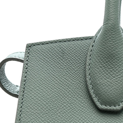 Salvatore Ferragamo Hammered Calfskin Small The Studio Box Bag Aqua Green 10 of 11