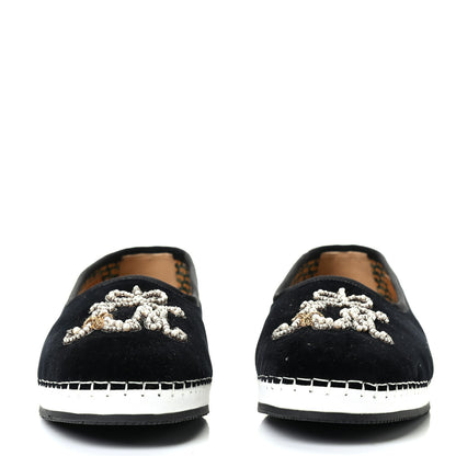 Gucci Velluto Marmara Pearl Embellished Mens Loafers 6.5 Black 2 of 10