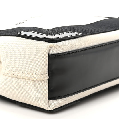 Balenciaga Cotton Canvas Satin Calfskin XS  White Black 10 of 12