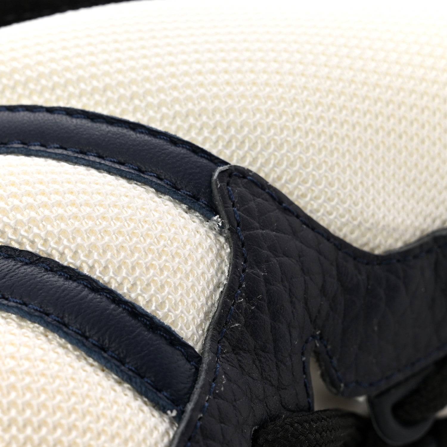 Chanel Suede Fabric Grained Calfskin Womens CC High Top Sneakers 37 White Navy 18 of 21