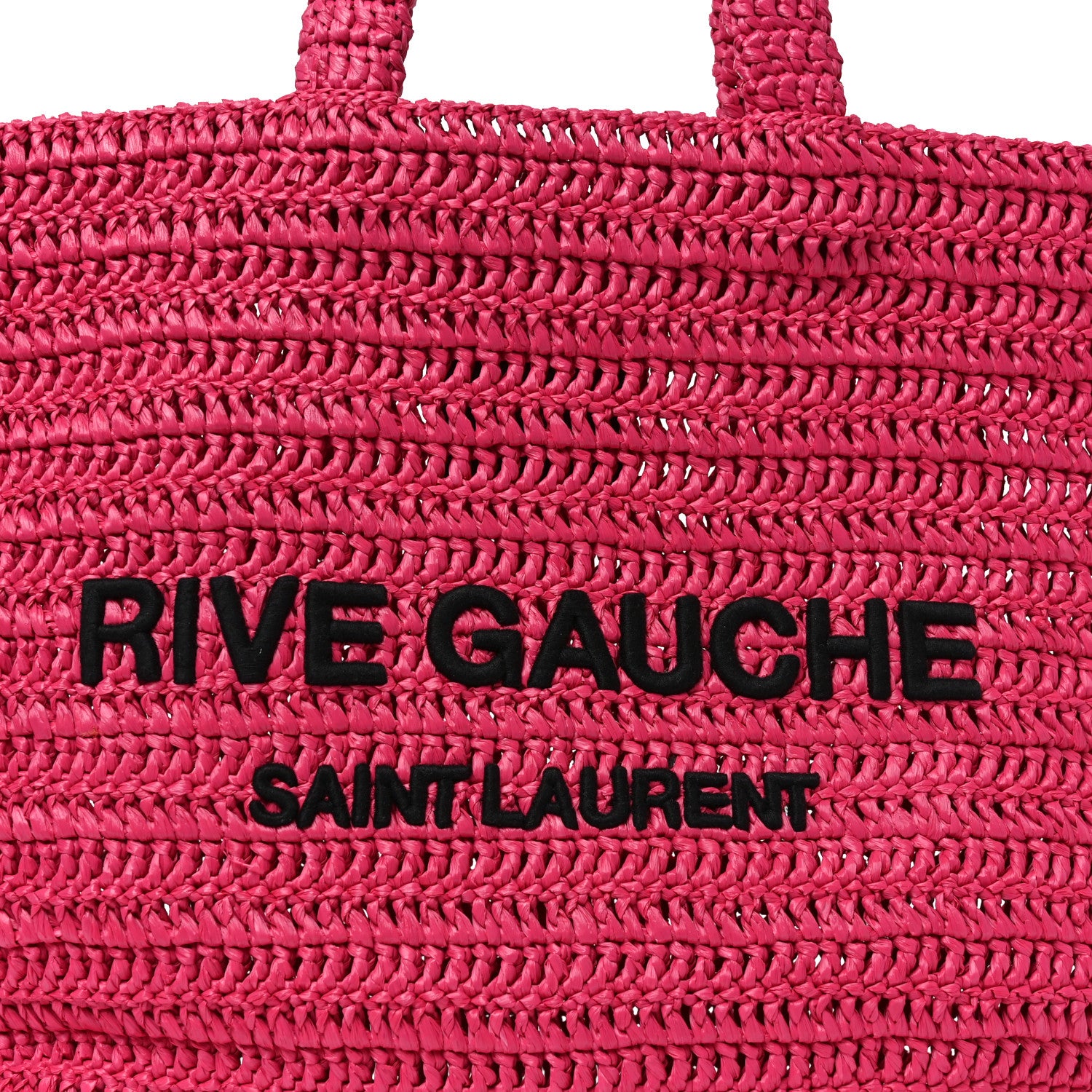 Saint Laurent Raffia Rive Gauche Tote Pink 8 of 11