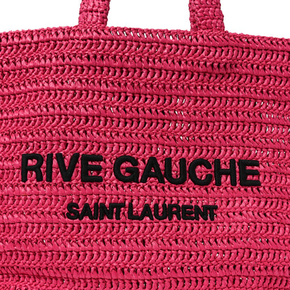 Saint Laurent Raffia Rive Gauche Tote Pink 8 of 11