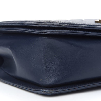 Chanel Lambskin Quilted Medium Boy Flap Dark Navy 7 of 11