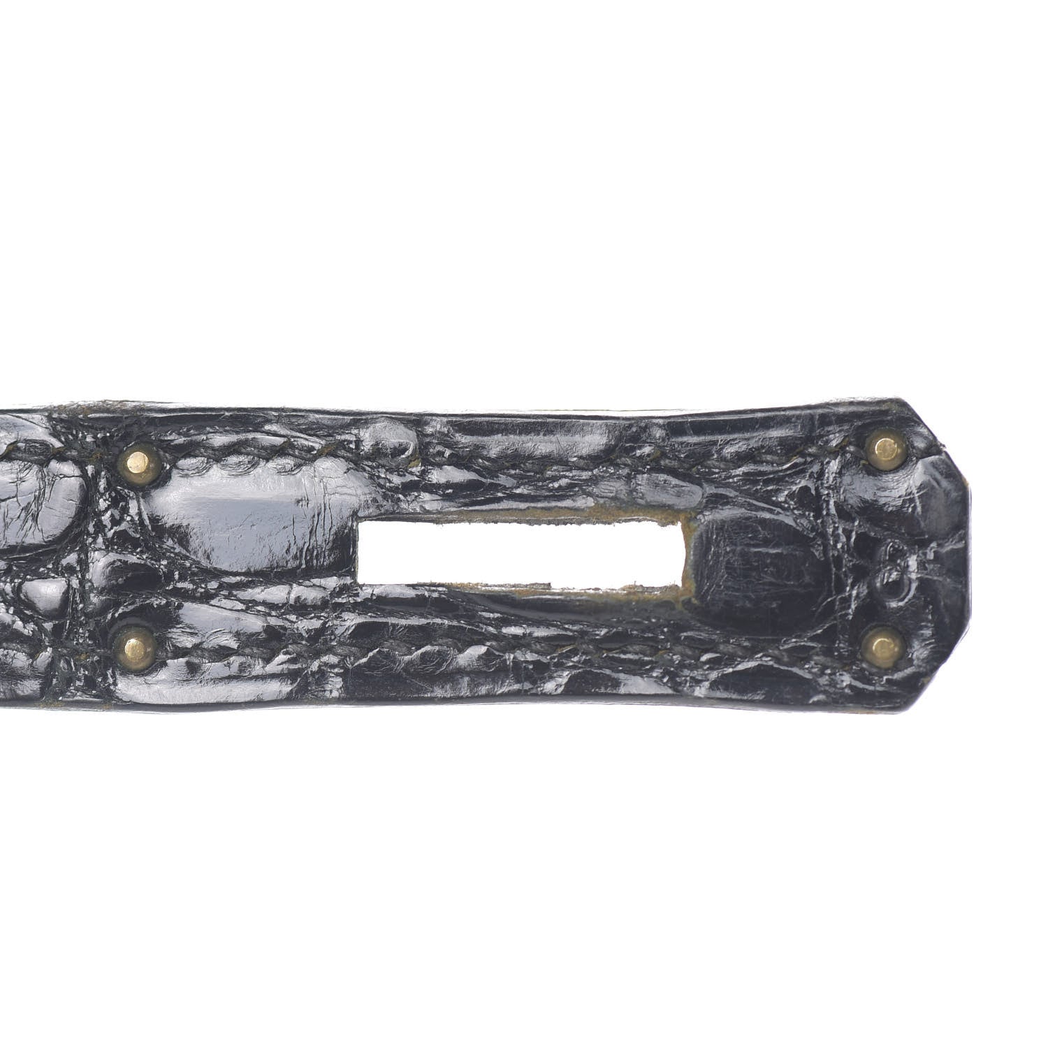 Hermes Shiny Niloticus Crocodile Kelly 28 Black 19 of 34