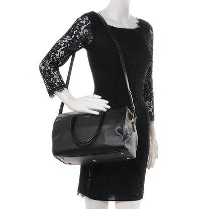 Saint Laurent Leather Classic Duffle 6 Bag Black 2 of 8
