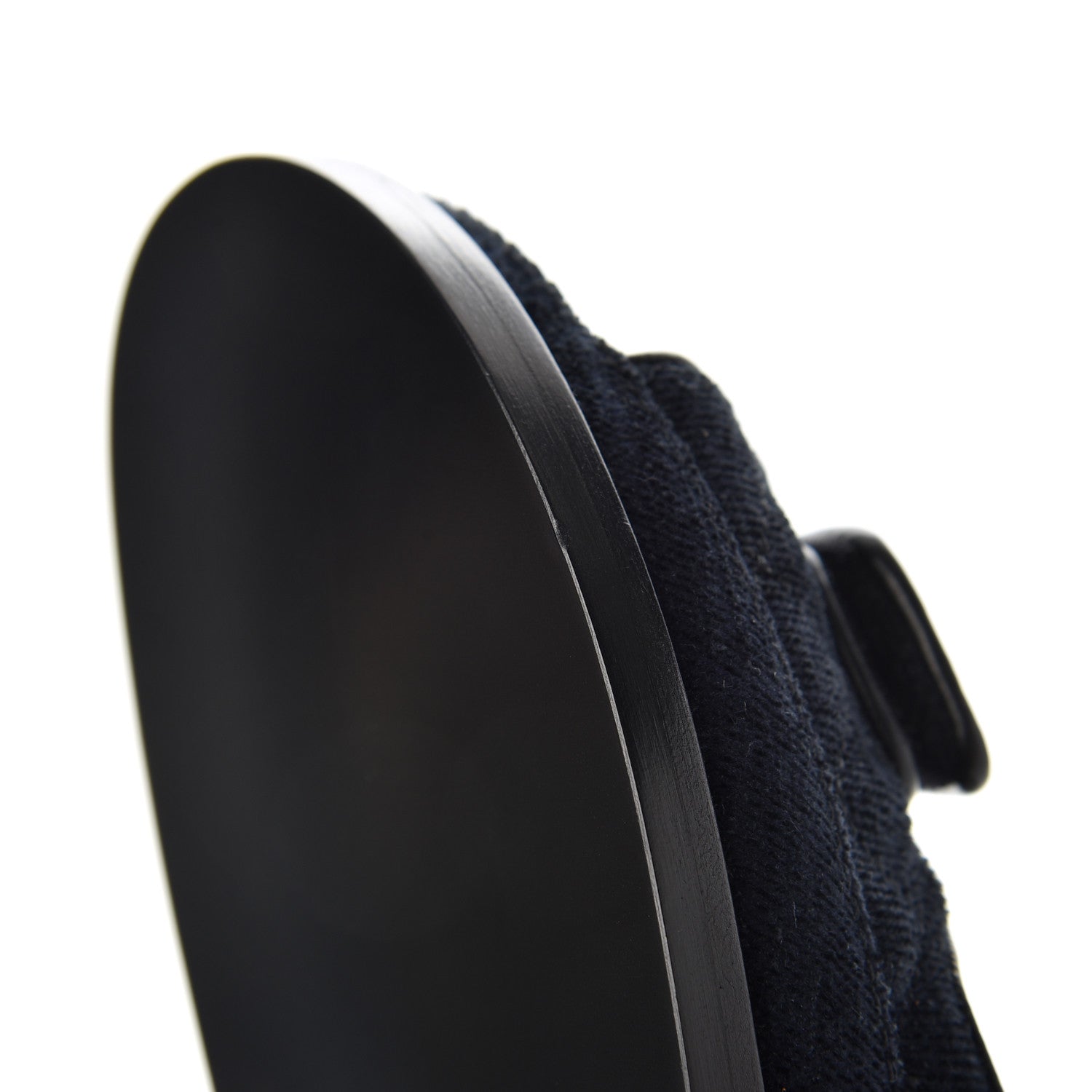 Chanel Velvet Velcro Dad Sandals 37 Navy Blue 10 of 15