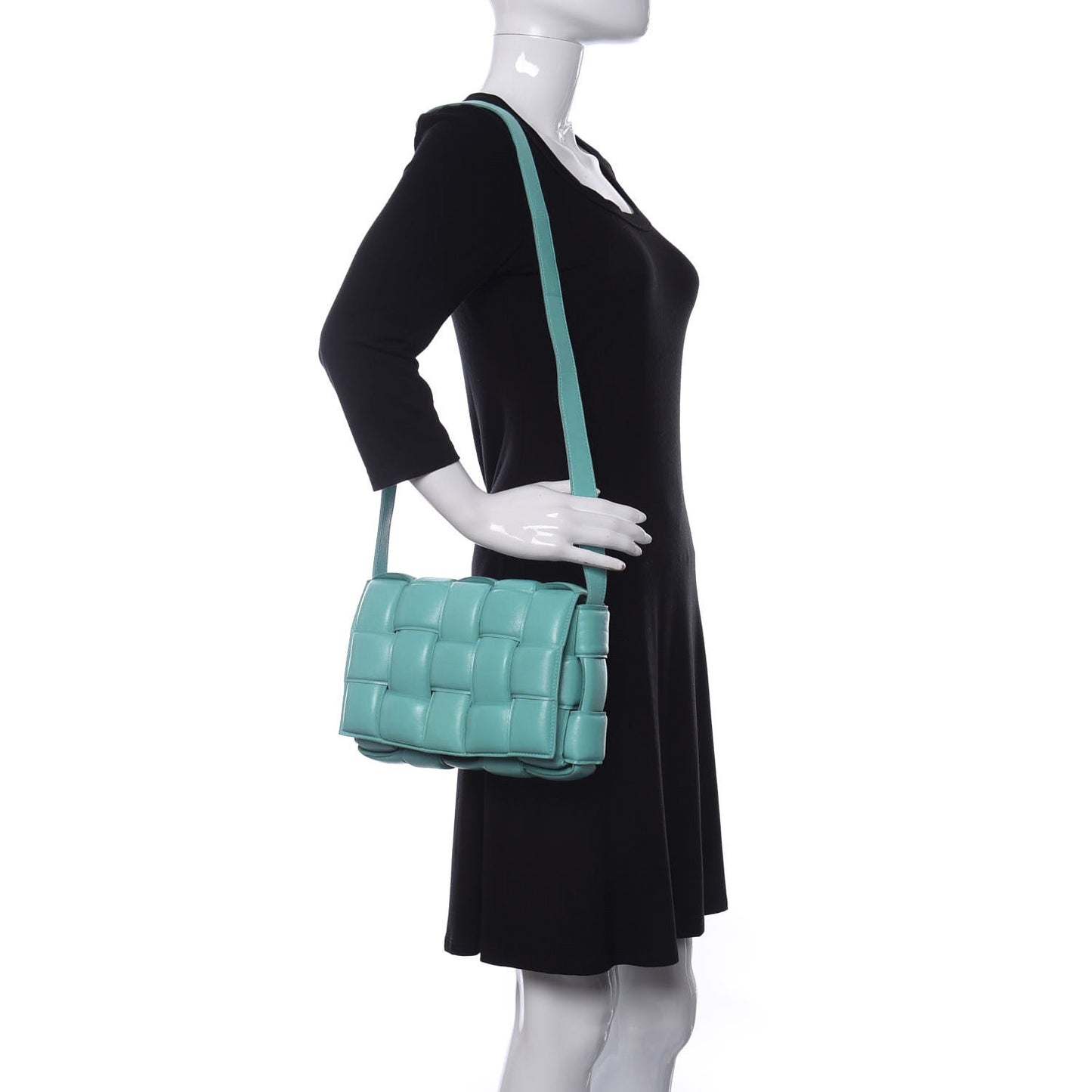 Nappa Maxi Intreccio Padded Cassette Crossbody Bag Spearmint