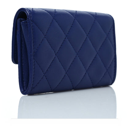 Chanel Lambskin Quilted Flap Card Holder Navy 3 of 9