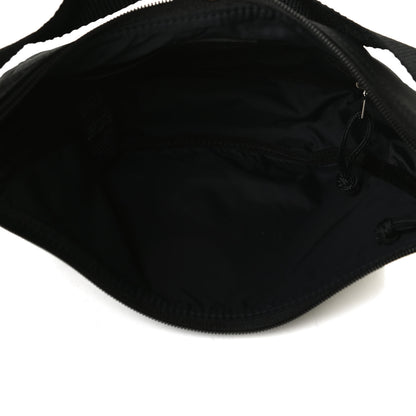 Balenciaga Recycled Sport Nylon Logo Embroidered Wheel Sling Bag Black White 5 of 12