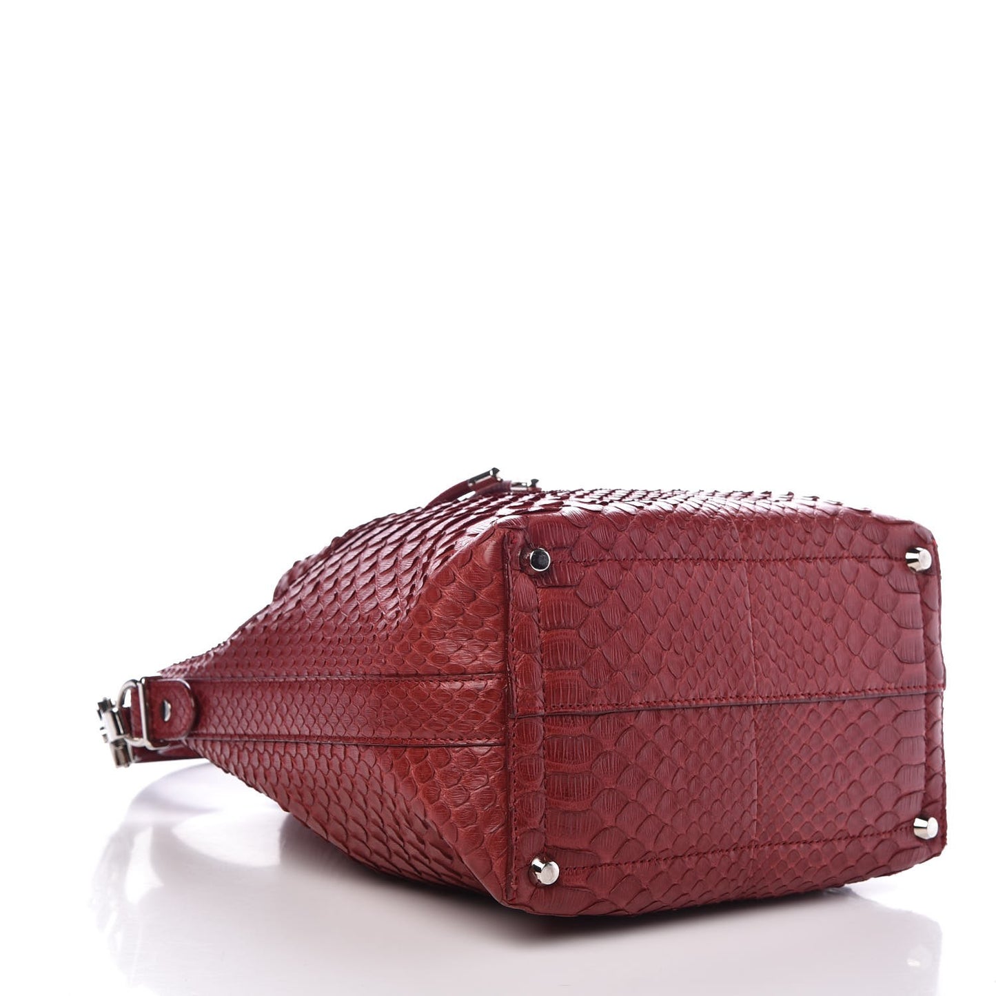 Python Medium Bucket Bag Garnet