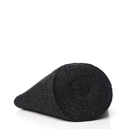 Saint Laurent Raffia Medium Panier Bag Black 4 of 9