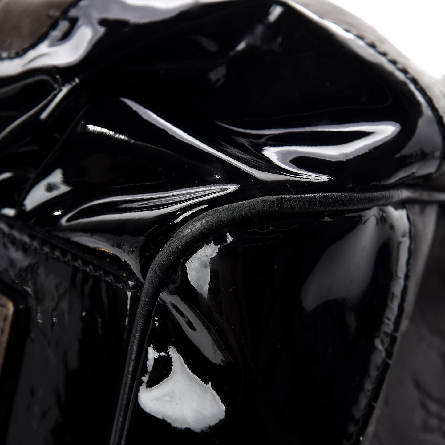 Cuir Patent Embossed Monogram Stephen Bag Grey
