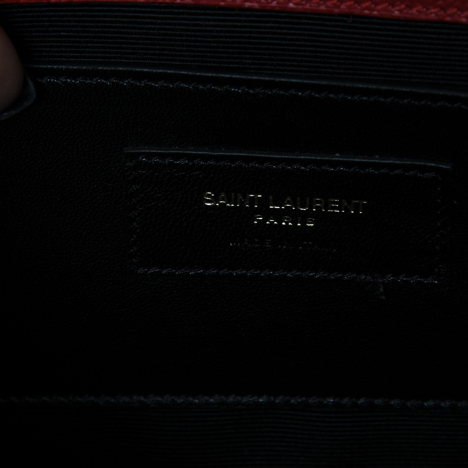 Saint Laurent Grain De Poudre Classic Monogram Clutch New Red 7 of 8