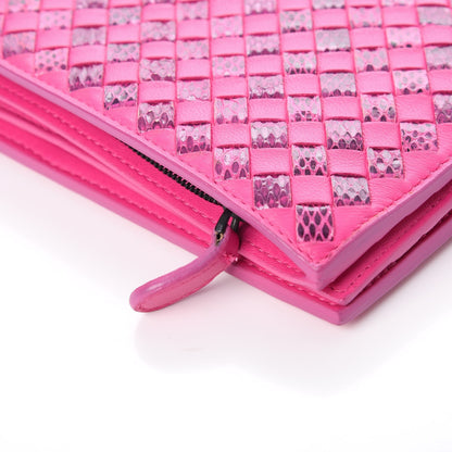 Bottega Veneta Nappa Ayers Intrecciato Clutch Wallet Pink 11 of 12