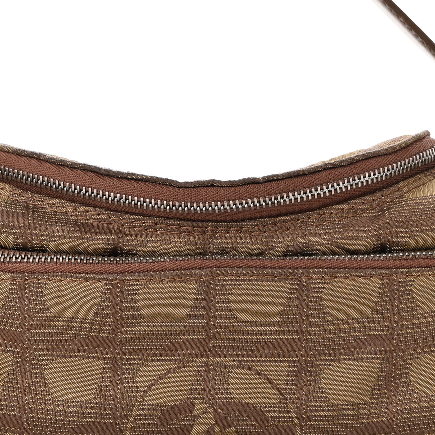 Chanel Nylon Travel Cosmetic Case Brown 8 of 10