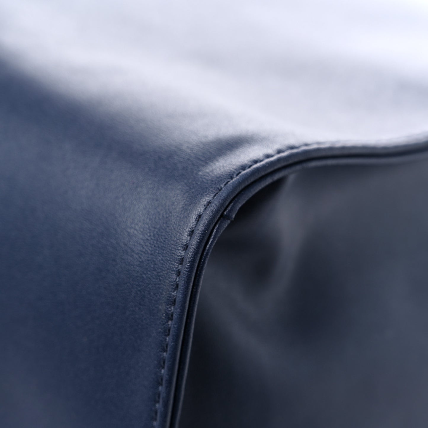 Vegan Leather Large Shopping Bag Navy