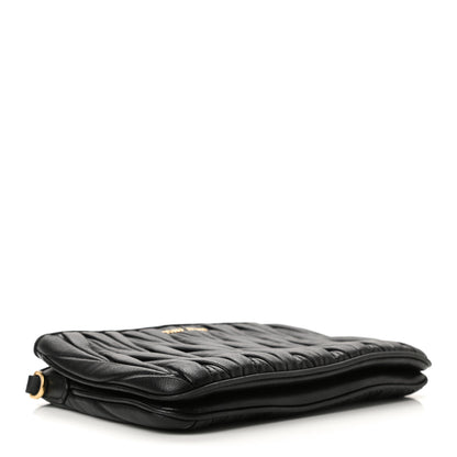 Miu Miu Nappa Matelasse Double Zip Crossbody Black 3 of 11