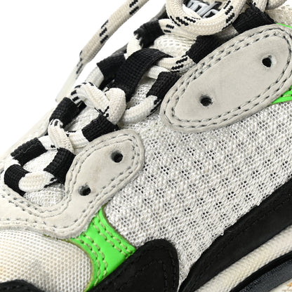 Balenciaga Fabric Mesh Womens Triple S Sneakers 38 White Green Fluo Black 17 of 17