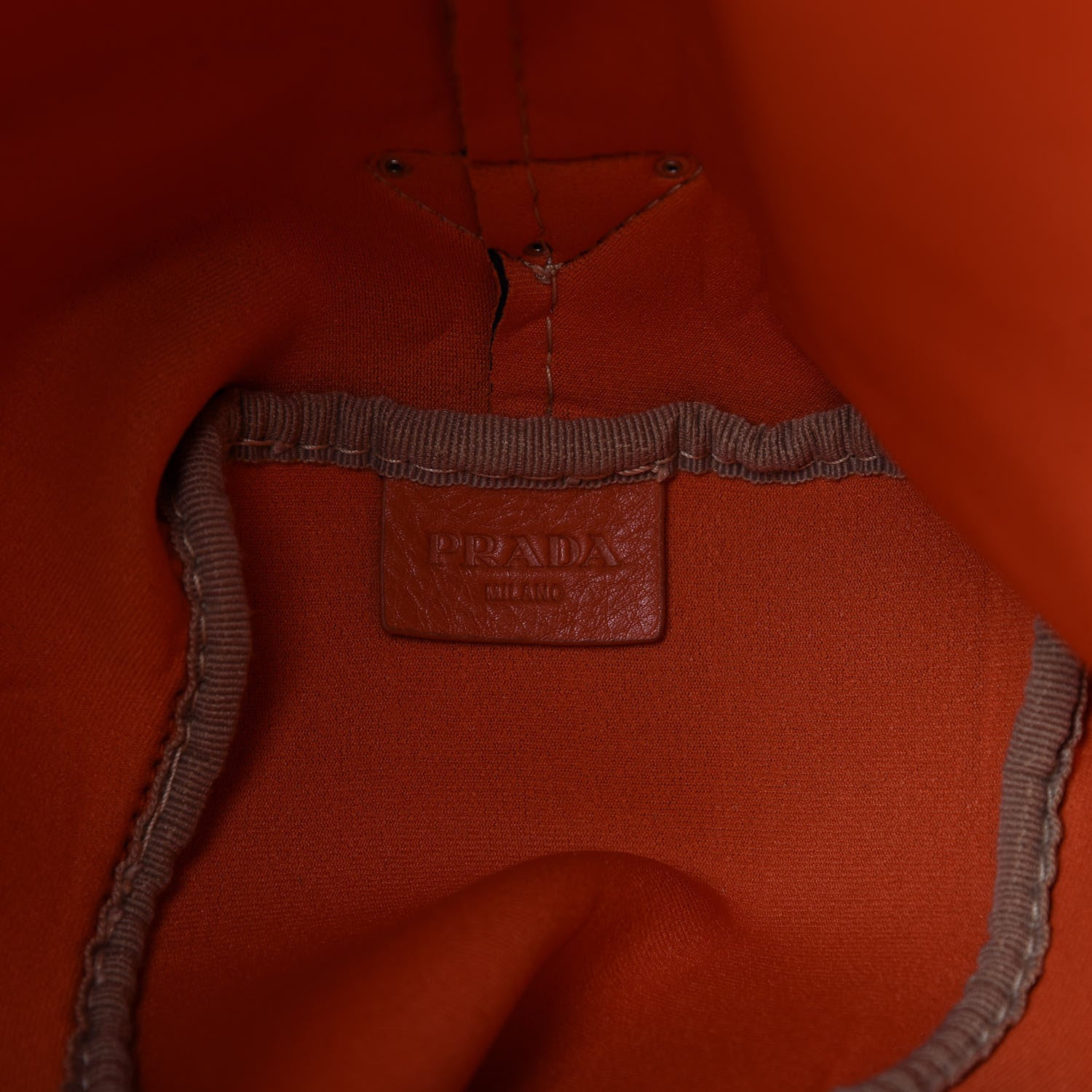 Prada Neoprene Logo Shopping Tote Orange 8 of 11