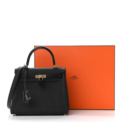 Hermes Togo Lizard Kelly Retourne Touch 25 Black 12 of 12