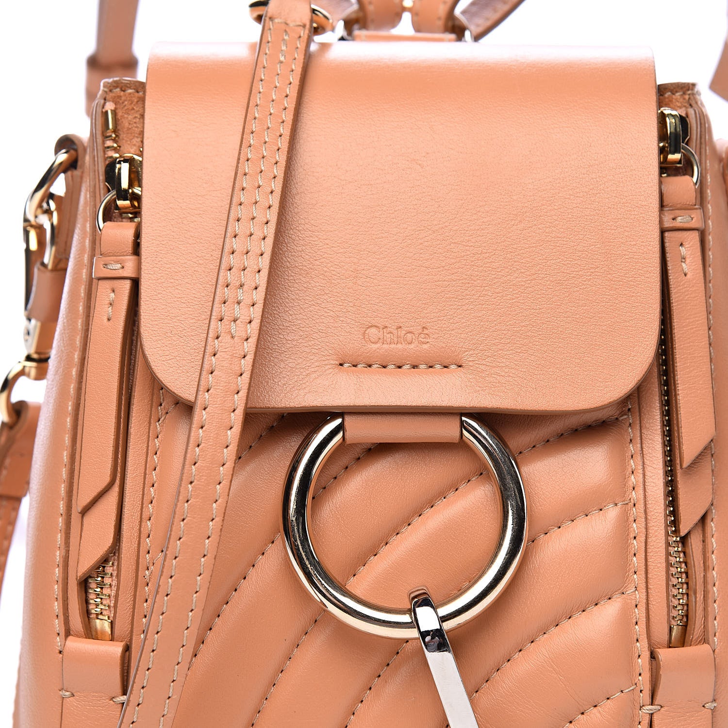 Chloe Calfskin Quilted Mini Faye Backpack Blushy Pink 14 of 14