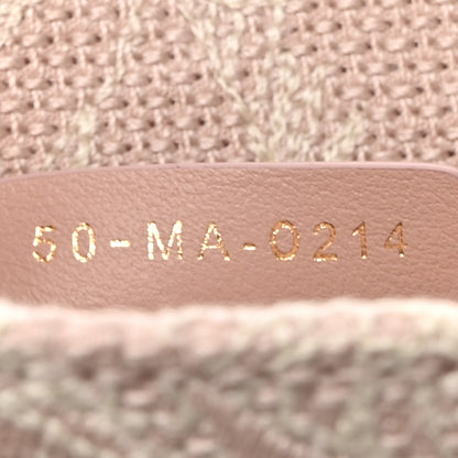 Christian Dior Canvas Embroidered Toile De Jouy Reverse Mini Book Tote With Strap Rose Multicolor 7 of 10