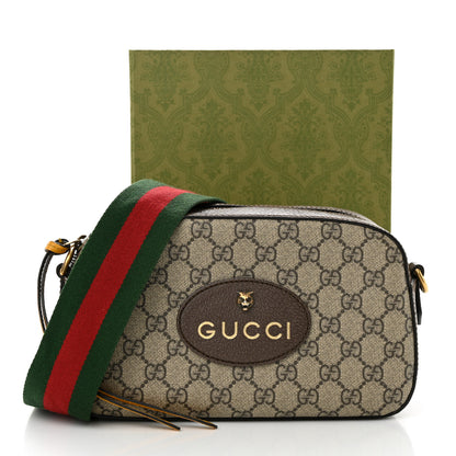 Gucci GG Supreme Monogram Web Neo Vintage Shoulder Bag Beige New Acero Crop 11 of 11