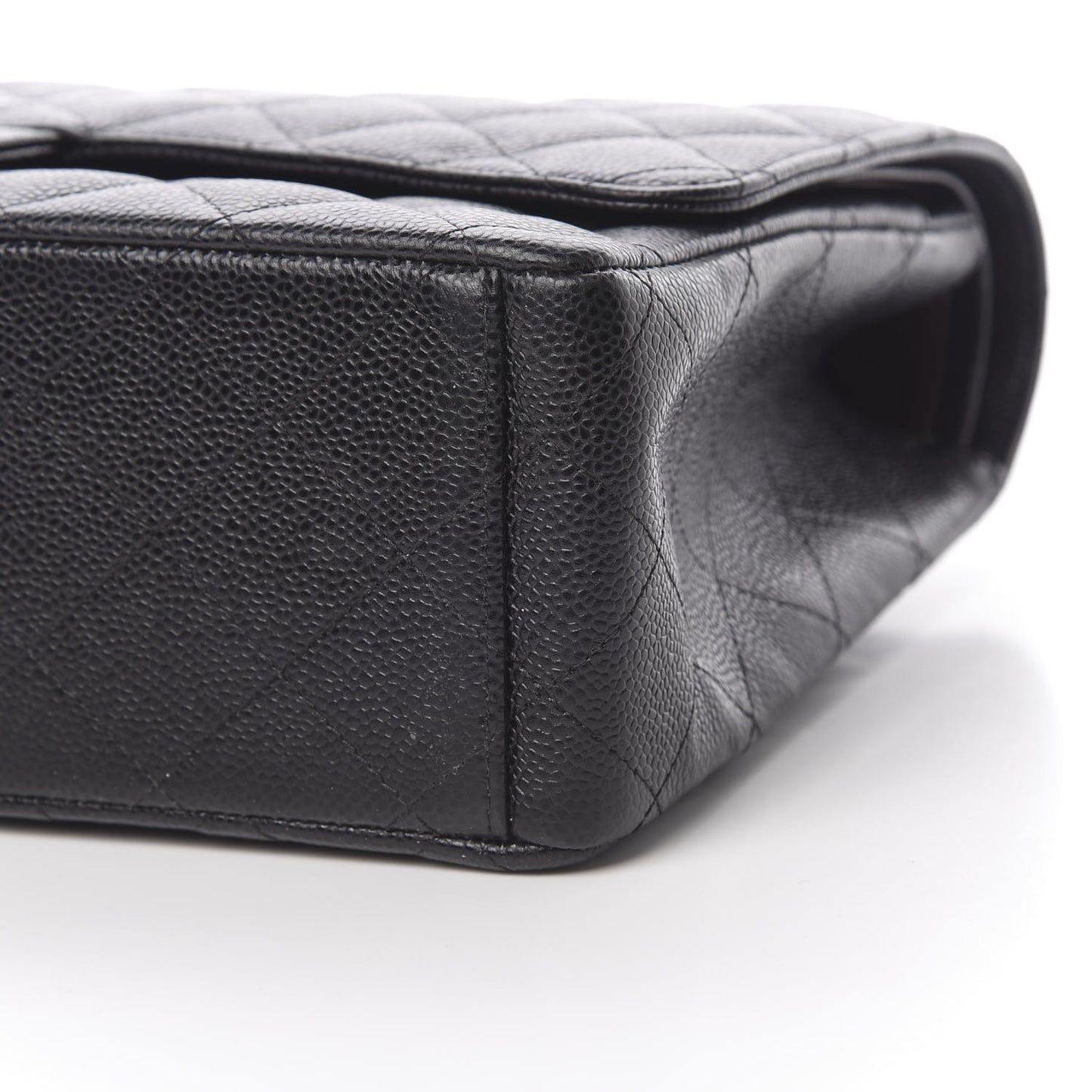 Caviar Quilted Maxi Double Flap Black