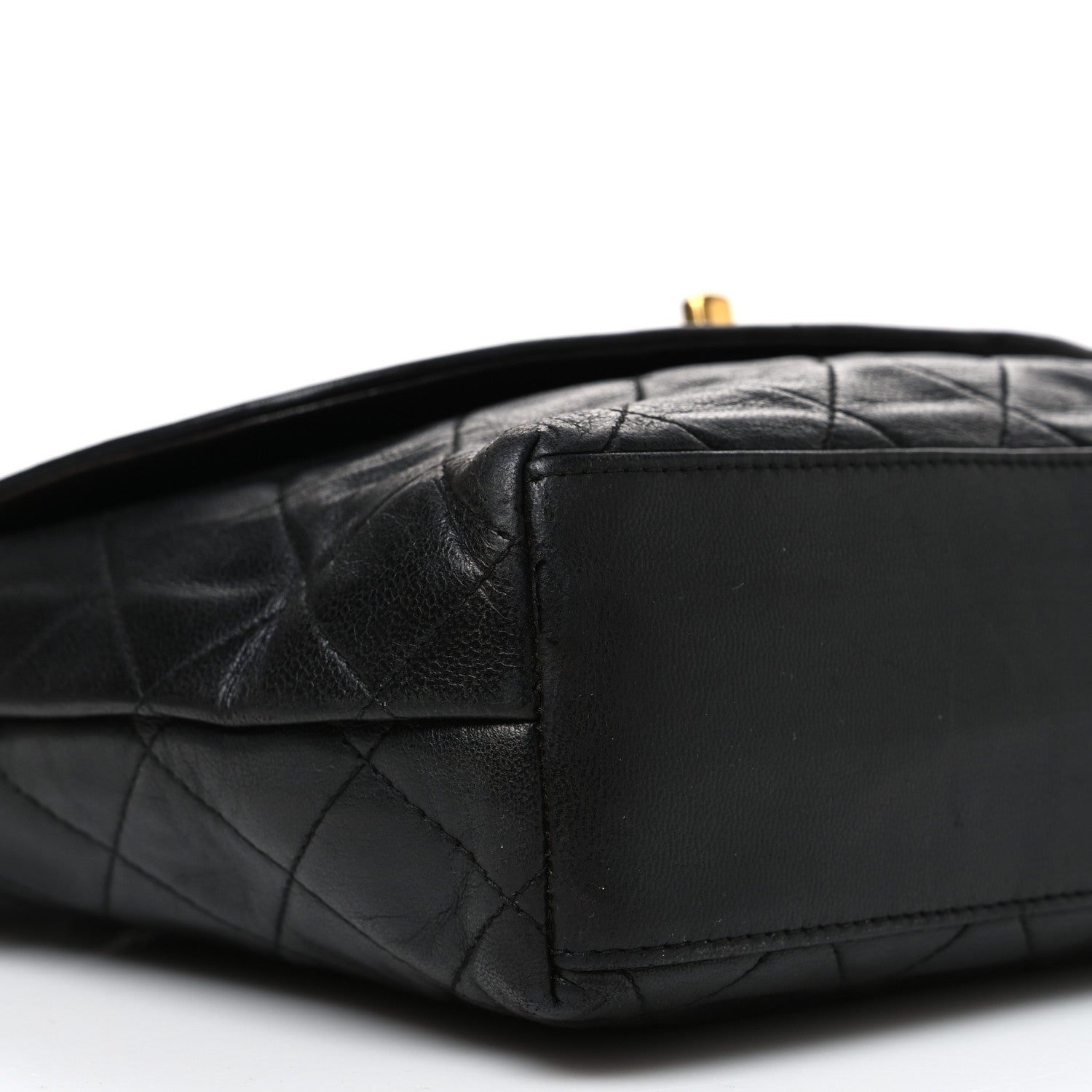 Chanel Lambskin Quilted Flap Shoulder Bag Black 9 of 10