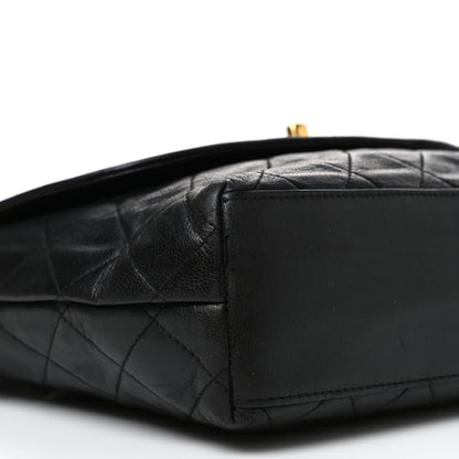 Chanel Lambskin Quilted Flap Shoulder Bag Black 9 of 10
