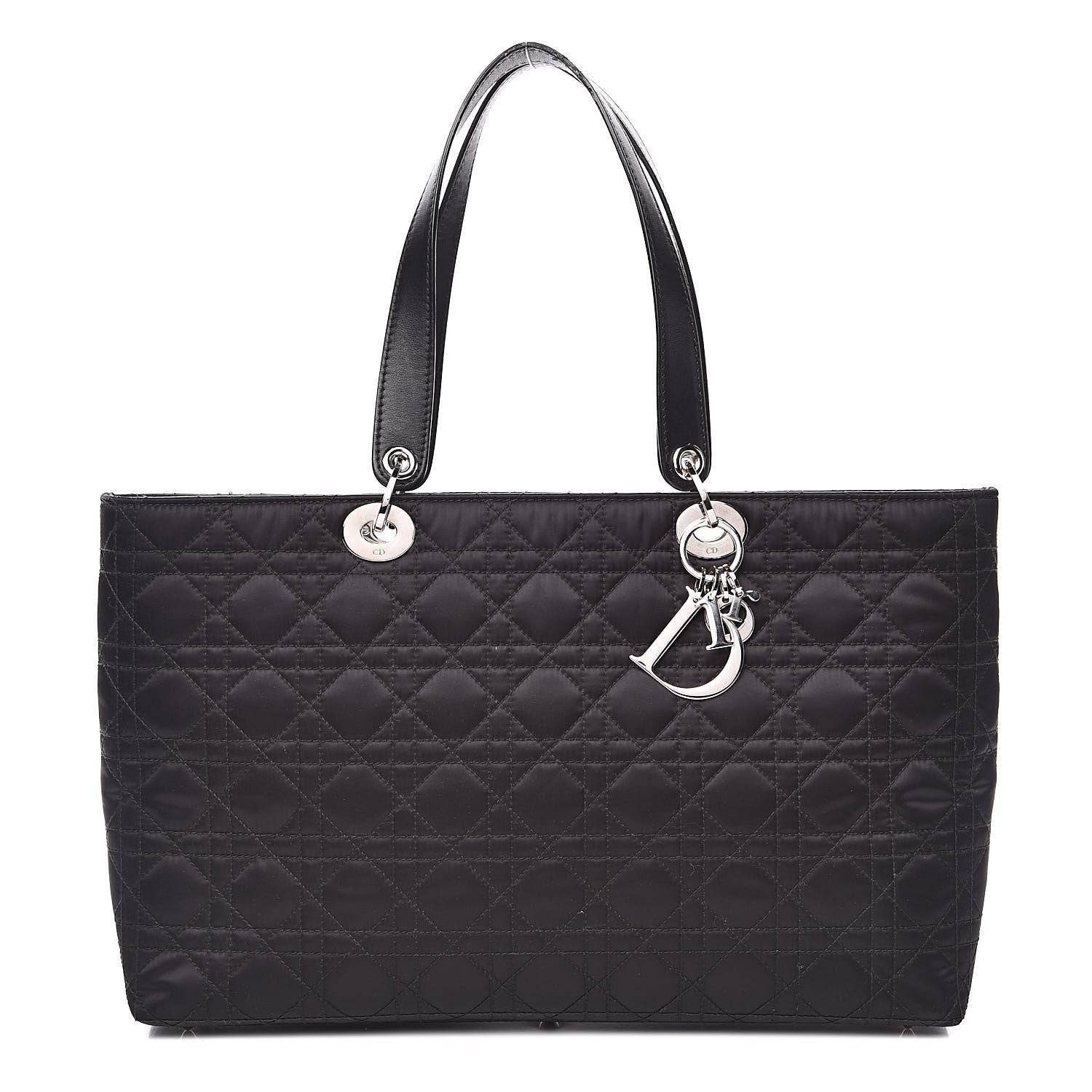 Christian Dior Nylon Cannage Tote Black 1 of 13