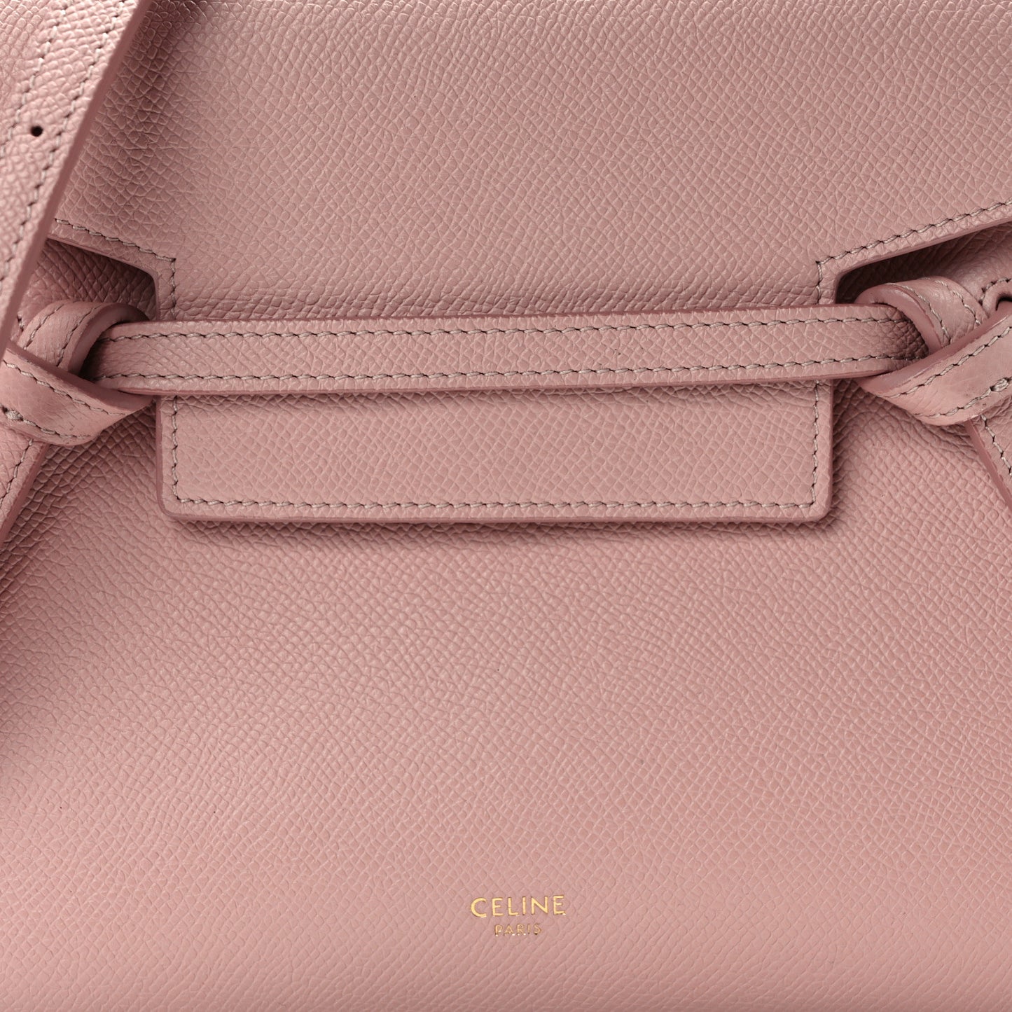Grained Calfskin Nano Belt Bag Vintage Pink