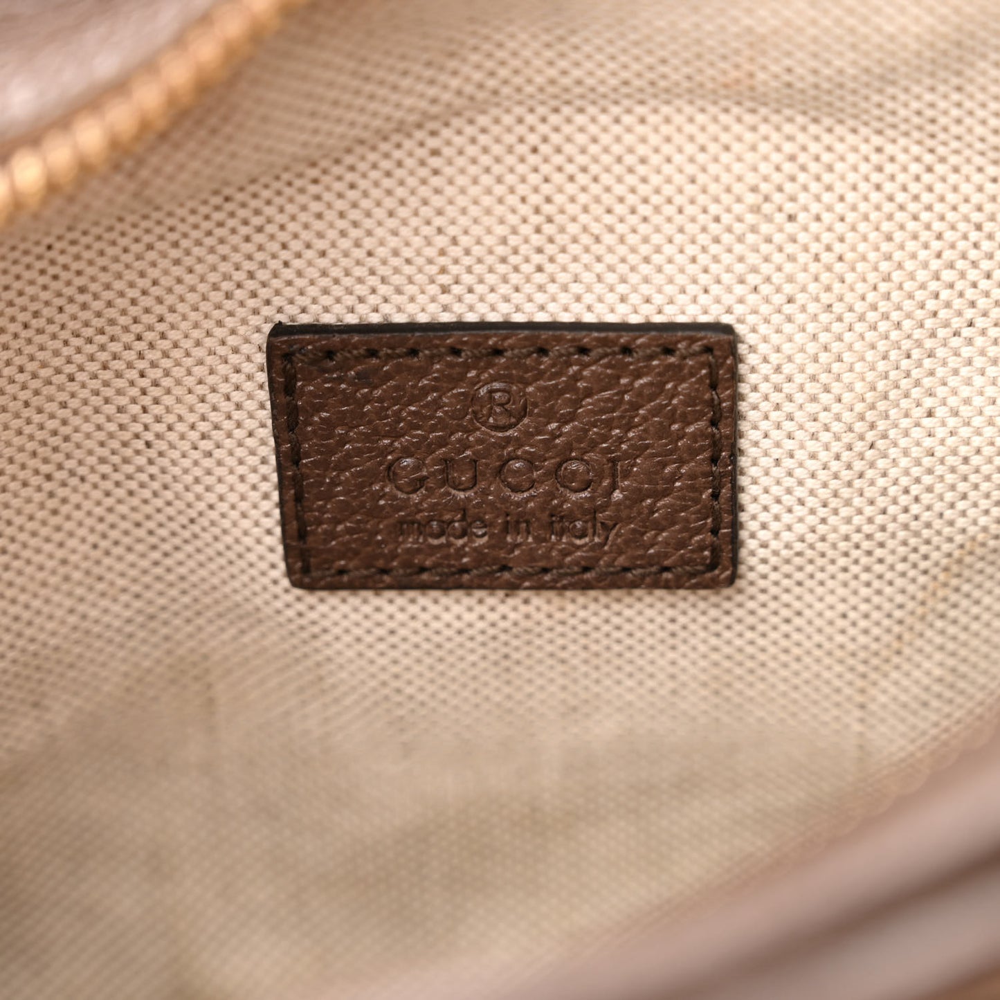 Monogram Jumbo GG Textured Dollar Calfskin Web Mini Crossbody Bag Camel Ebony New Acero