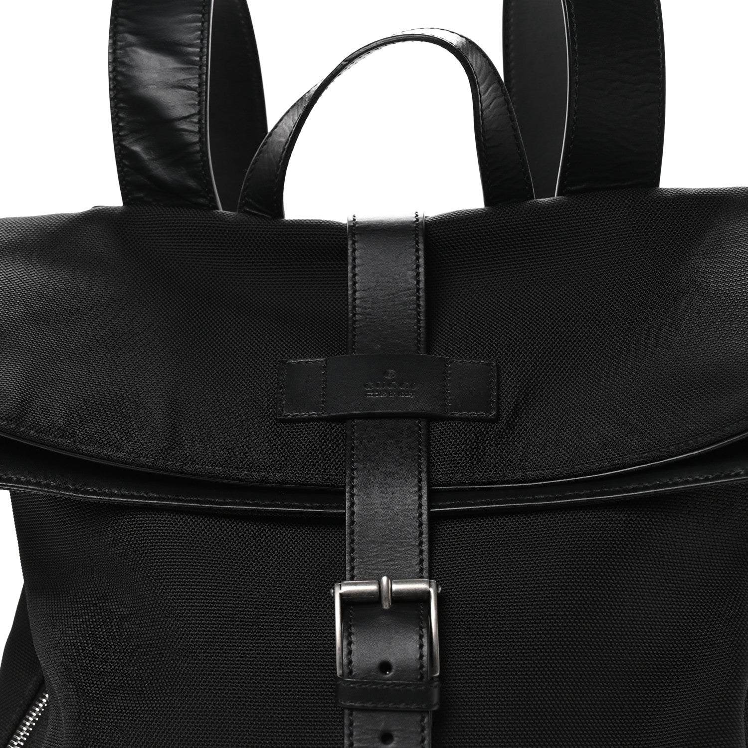 Gucci Techno Canvas Web Single Buckle Backpack Black 8 of 11