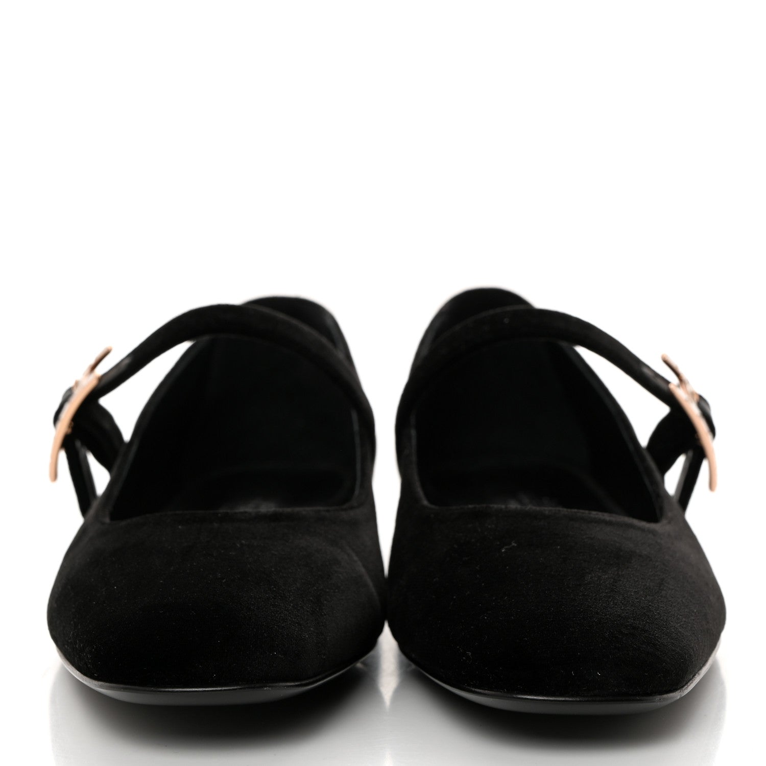 Hermes Velvet Jane Ballerina Flats 37.5 Black 37.5 Black 2 of 9