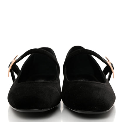 Hermes Velvet Jane Ballerina Flats 37.5 Black 37.5 Black 2 of 9