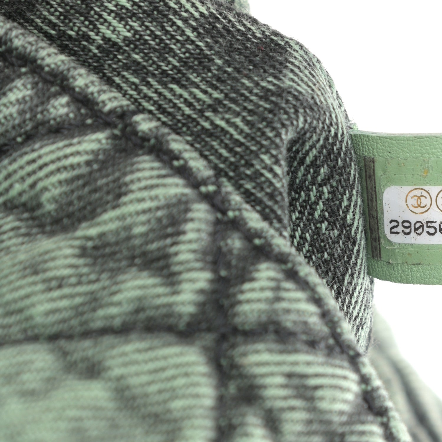 Chanel Denim Quilted Denimpression Flap Green Black 7 of 10