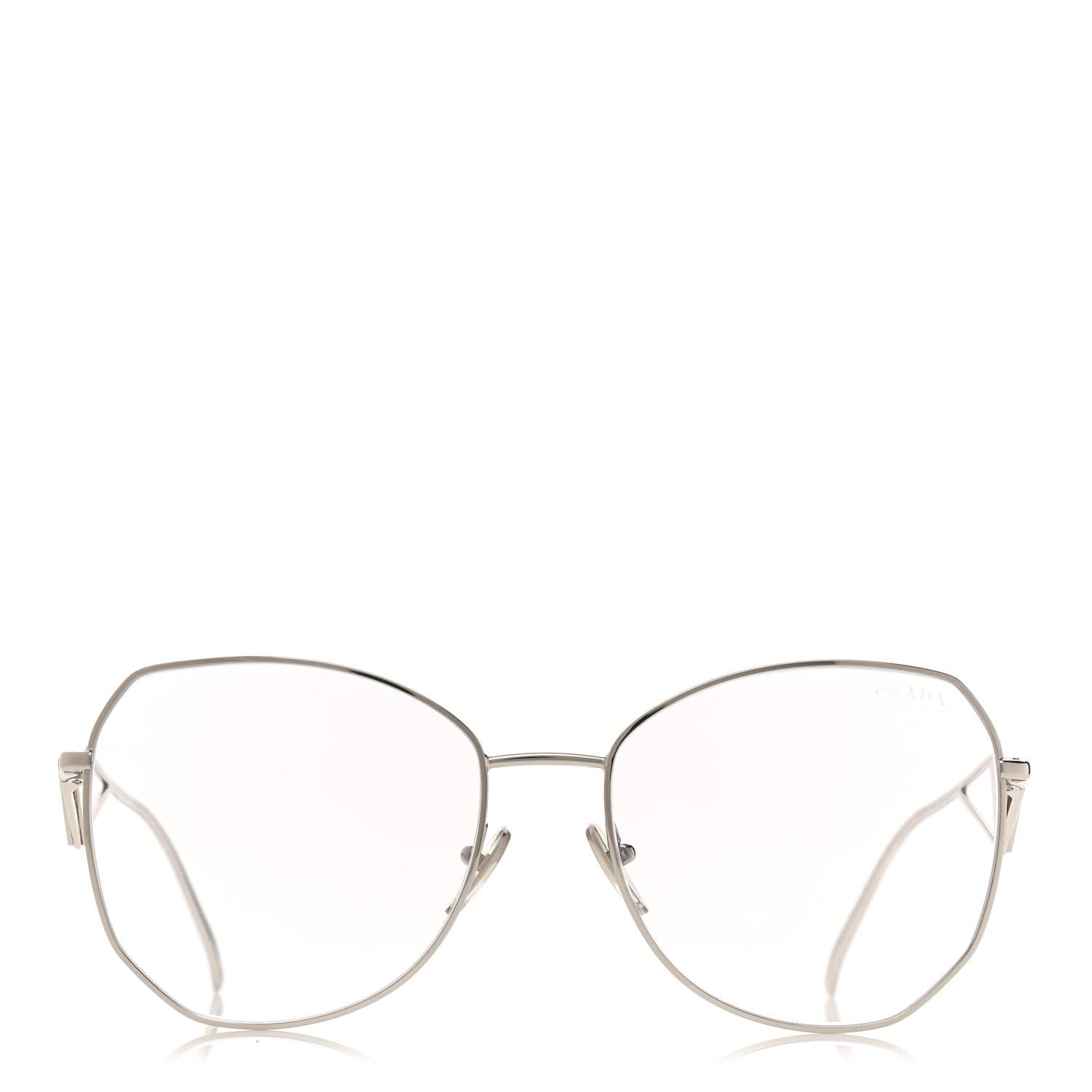 Prada Metal Symbole Triangle Logo Sunglasses SPR57Y Grey 2 of 7