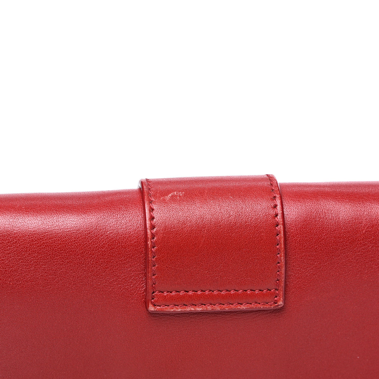 Saint Laurent Calfskin Classic Y Ligne Chain Wallet Red 15 of 16