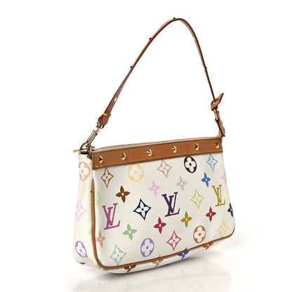 Louis Vuitton Monogram Multicolor Pochette Accessories White 3 of 10