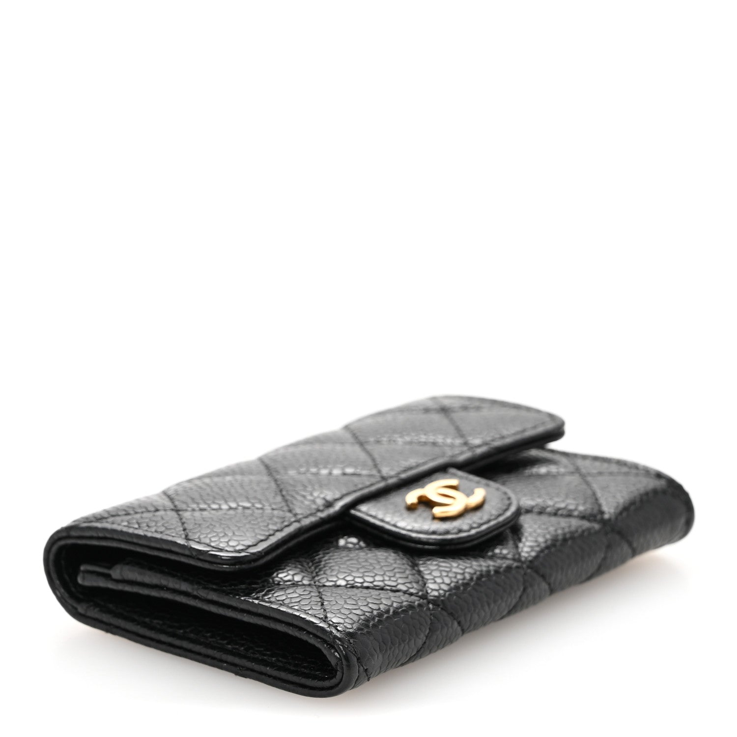 Chanel Caviar Quilted Flap Card Holder Black 4 of 11