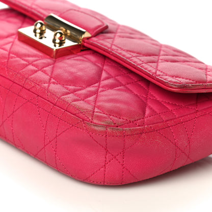 Christian Dior Lambskin Cannage Miss Dior Promenade Pouch Fuchsia 9 of 30