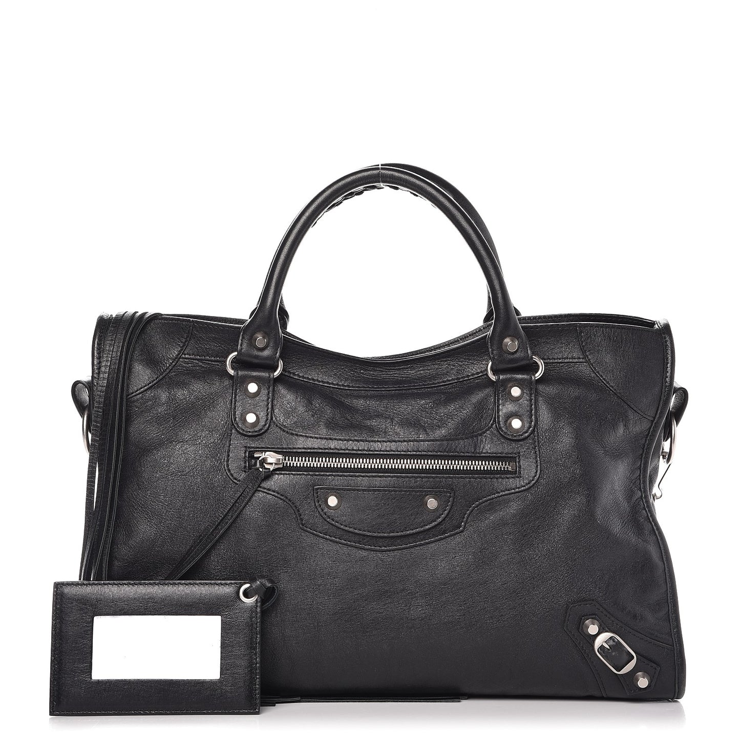 Agneau Classic Silver Hardware City Black