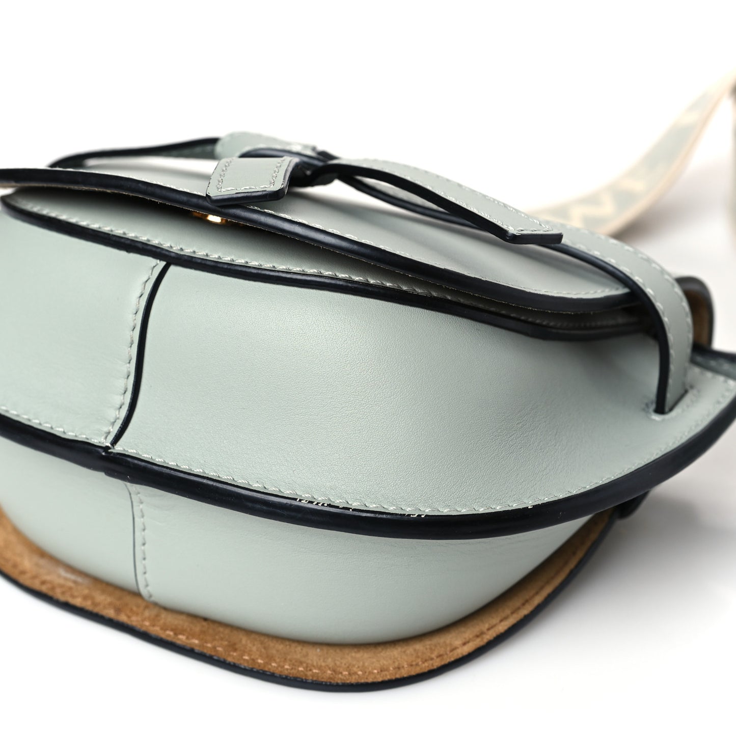 Calfskin Jacquard Mini Gate Dual Bag Ash Grey