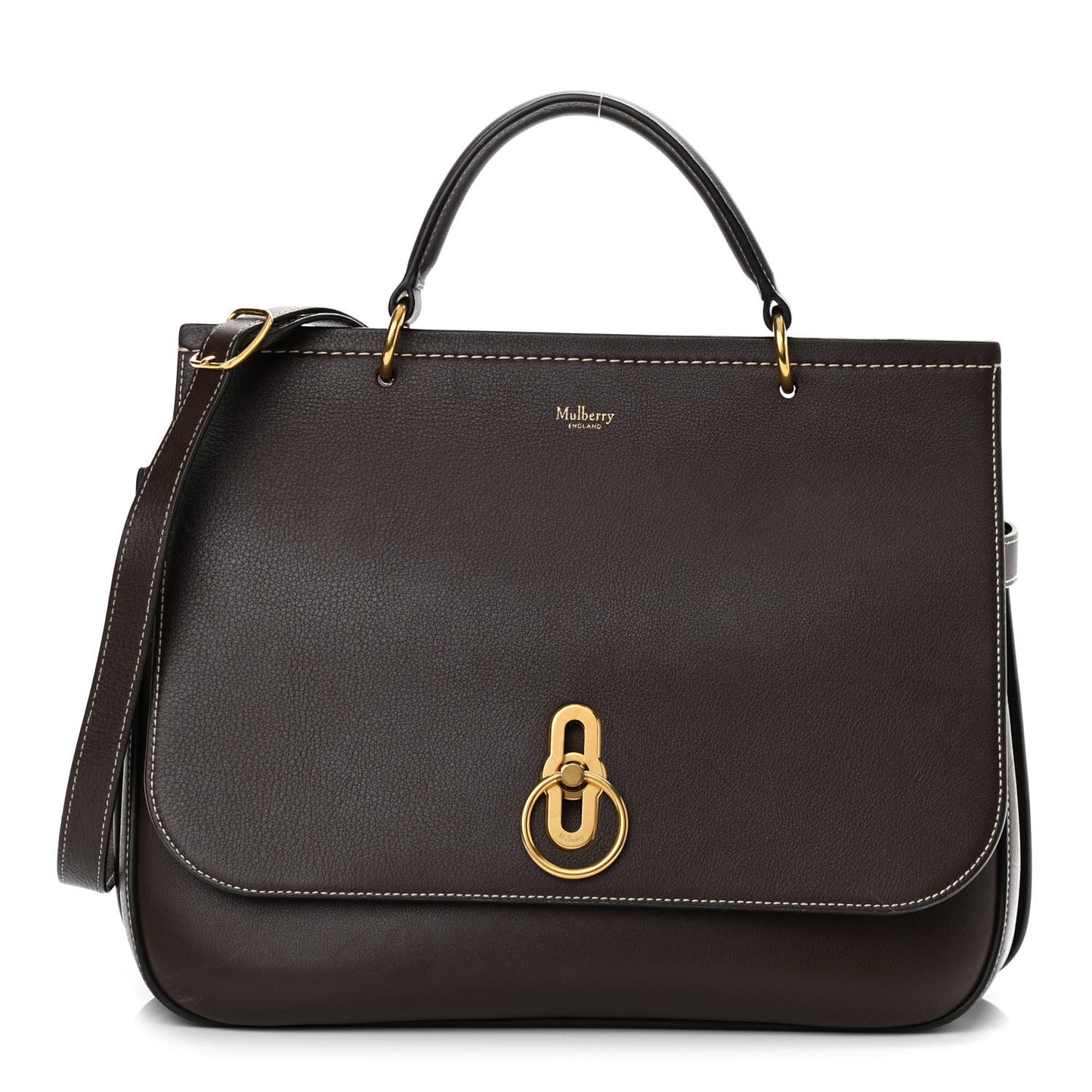 Natural Grain Leather Amberley Satchel Chocolate